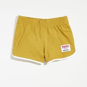Urban Outfitters Mustard Yellow Athletic Shorts with White Trim